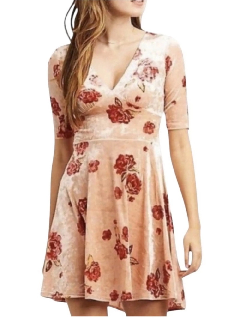 NWT BeBop Velvet Floral Mini Dress - Picture 10 of 10